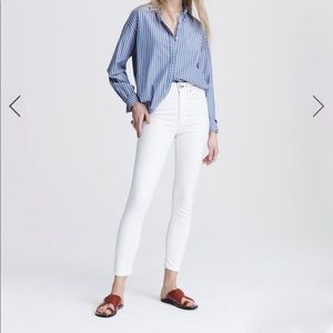 Rag & Bone High Rise Ankle Skinny White Size 31
